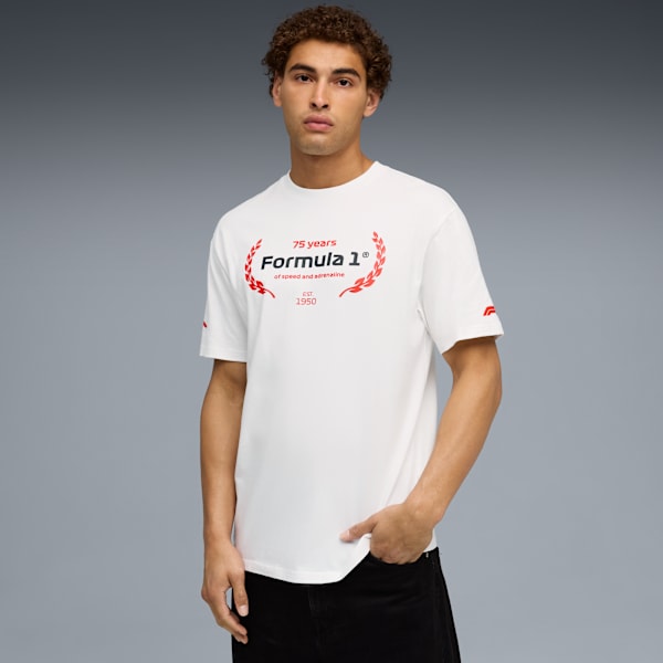 F1® Essentials Graphic Tee Men, PUMA White, large-ZAF