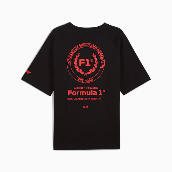F1® 75yrs Relaxed Tee Men, PUMA Black, large-ZAF