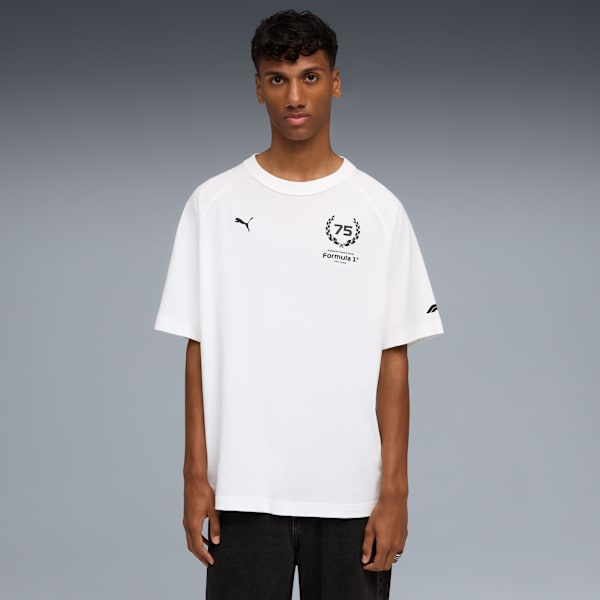 F1® 75yrs Relaxed Tee Men, PUMA White, large-ZAF