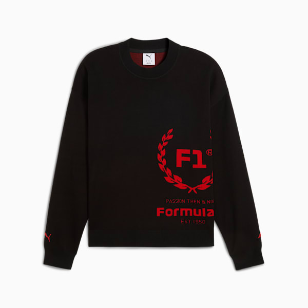 F1® 75 Yrs Knitted Crew Neck Men, PUMA Black, large-ZAF