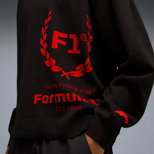 F1® 75 Yrs Knitted Crew Neck Men, PUMA Black, large-ZAF