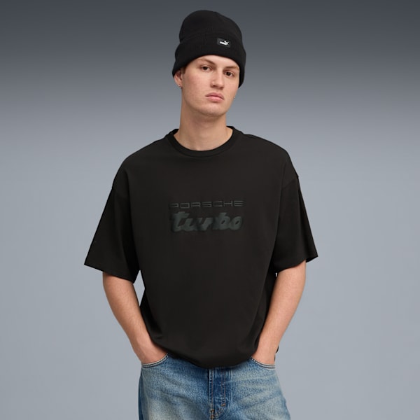 Porsche Legacy Essentials Tee Men, PUMA Black, large-ZAF