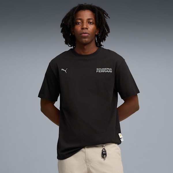 Scuderia Ferrari Lifestyle Tee Men, PUMA Black, large-ZAF