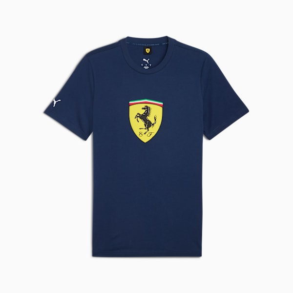 Scuderia Ferrari Sportswear Coloured Shield Tee Men, Persian Blue, large-ZAF