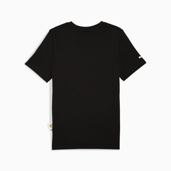 Scuderia Ferrari Sportswear Tonal Shield Tee Men, PUMA Black, large-ZAF