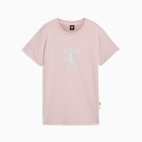 Scuderia Ferrari Sportswear Tonal Shield Tee Women, Mauve Mist, large-ZAF