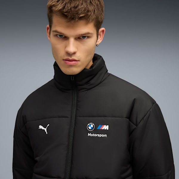 BMW M Motorsport Essentials Puffer Jacket Men, PUMA Black, large-ZAF