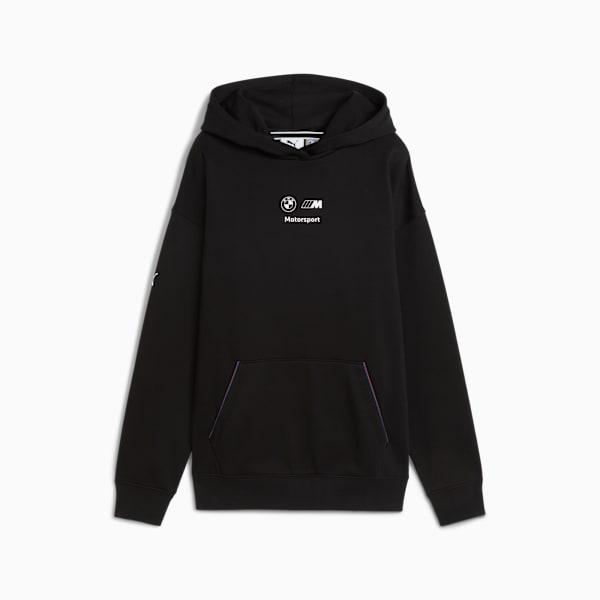 BMW M Motorsport Essentials Hoodie Women, PUMA Black, large-ZAF