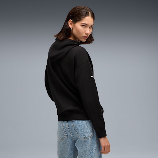 BMW M Motorsport Essentials Hoodie Women, PUMA Black, large-ZAF