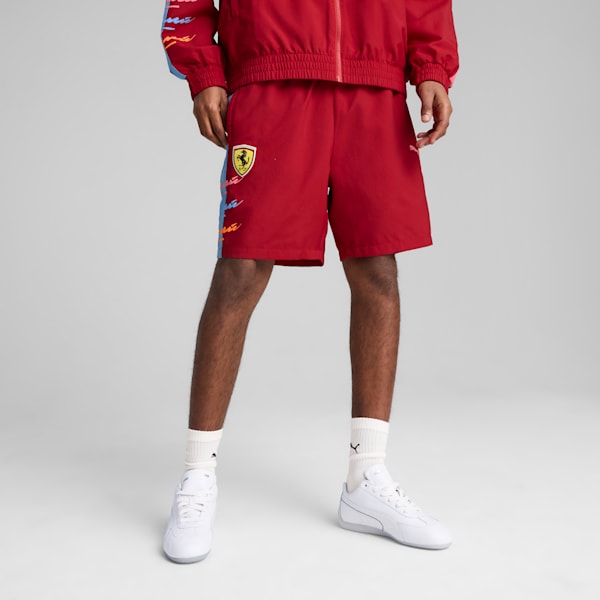 Scuderia Ferrari Miami T7 7" Shorts Men, Dark Crimson, large-ZAF