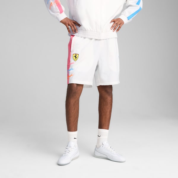 Scuderia Ferrari Miami T7 7" Shorts Men, PUMA White, large-ZAF