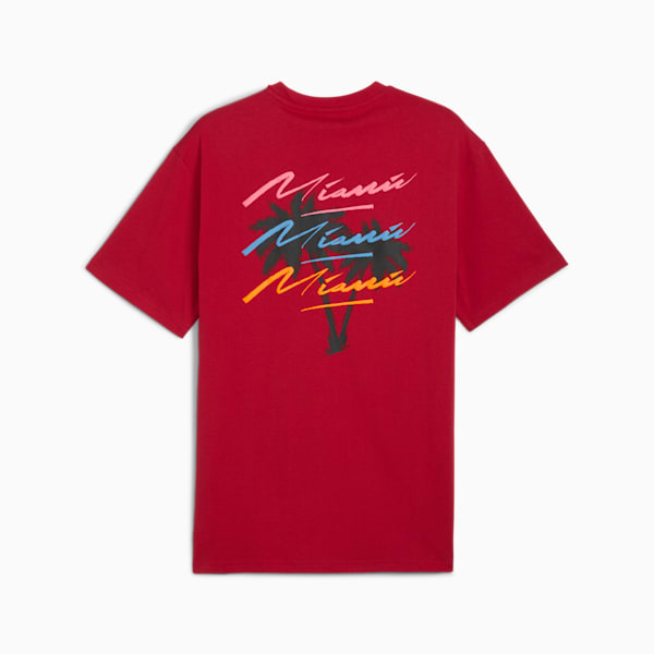 Scuderia Ferrari Miami Graphic Tee Men, Dark Crimson, large-ZAF