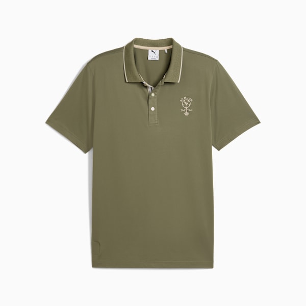 PUMA x AC Milan Golf Polo Men, Dark Sage, large-ZAF