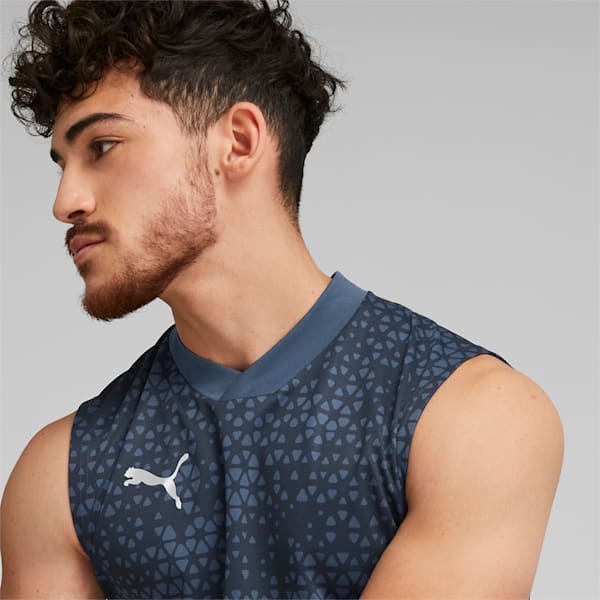 teamCUP Sleeveless Football Training Jersey Men, Parisian Night, large-ZAF