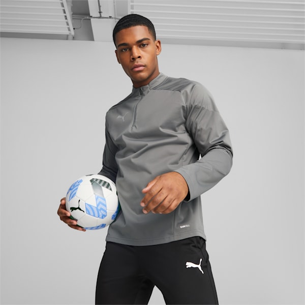 teamCUP Football Training Rain Top Men, Flat Medium Gray, large-ZAF