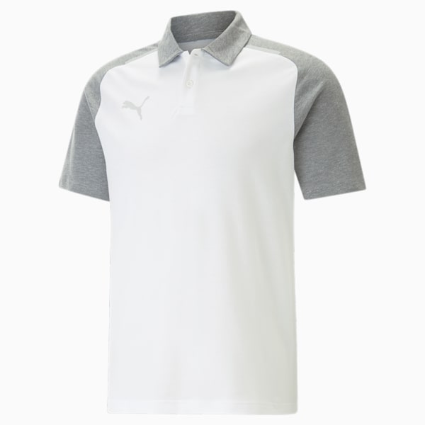 teamCUP Casuals Football Polo Shirt Men, PUMA White, large-ZAF