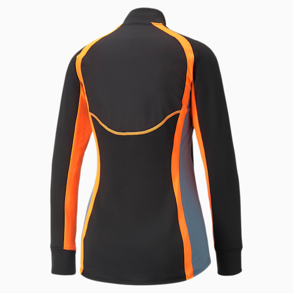 individualBLAZE Women's Quarter-Zip Football Top, PUMA Black-Deep Dive, large-ZAF
