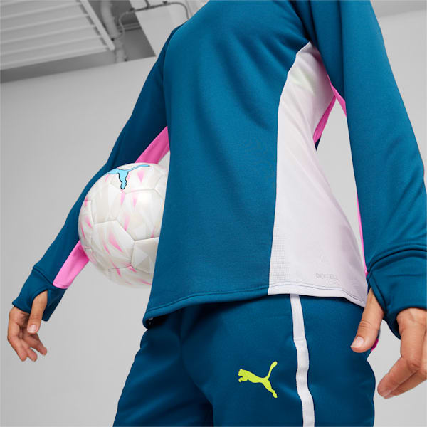 individualBLAZE Women's Quarter-Zip Football Top, Ocean Tropic-Electric Lime, large-ZAF
