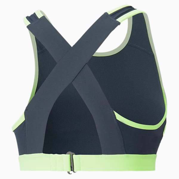 individualBLAZE High Neck Football Bra Women, Dark Night-Fast Yellow, large-ZAF