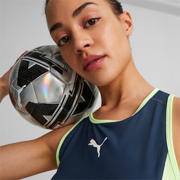 individualBLAZE High Neck Football Bra Women, Dark Night-Fast Yellow, large-ZAF