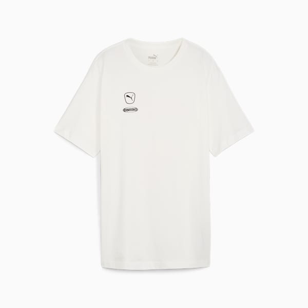 PUMA Queen Women's Football Tee, Electric Blush-Warm White-PUMA Black, large-ZAF