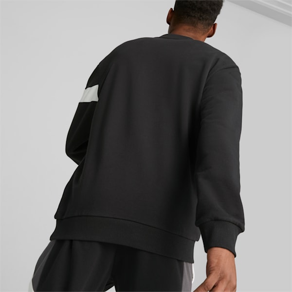 KING Top Football Crewneck Sweatshirt Men, PUMA Black-PUMA White, large-ZAF