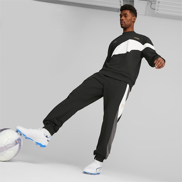KING Top Football Crewneck Sweatshirt Men, PUMA Black-PUMA White, large-ZAF