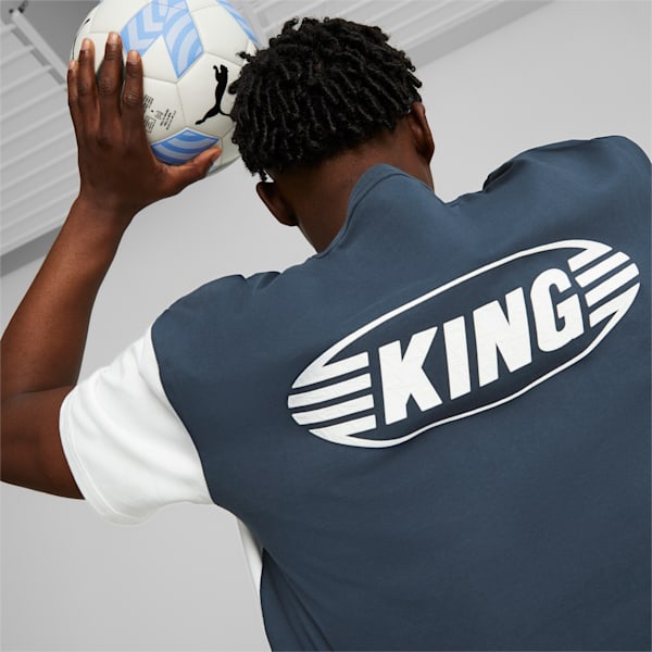 KING Top Football Tee Men, Dark Night-PUMA Black-PUMA White, large-ZAF
