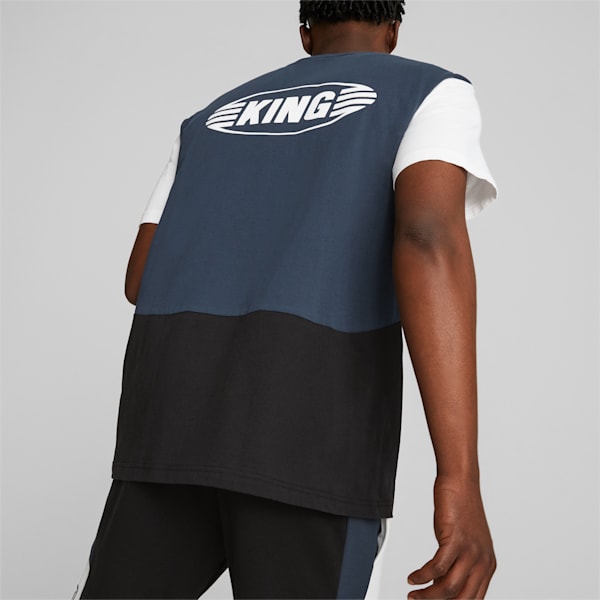KING Top Football Tee Men, Dark Night-PUMA Black-PUMA White, large-ZAF