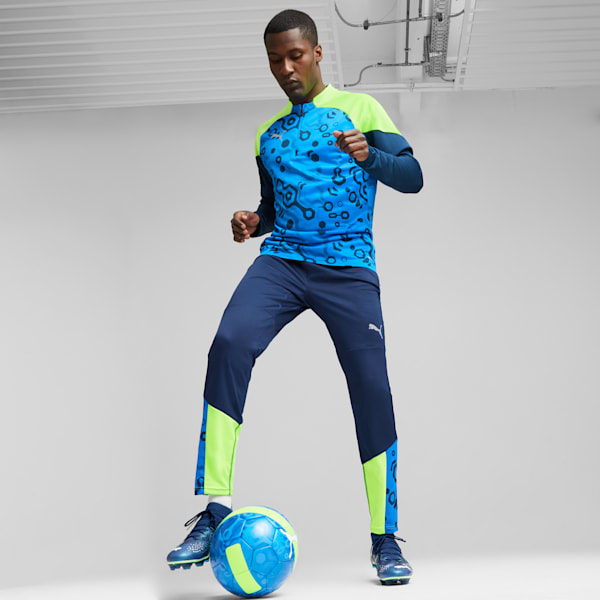 individualCUP Football Quarter-zip Top, Persian Blue-Pro Green, large-ZAF