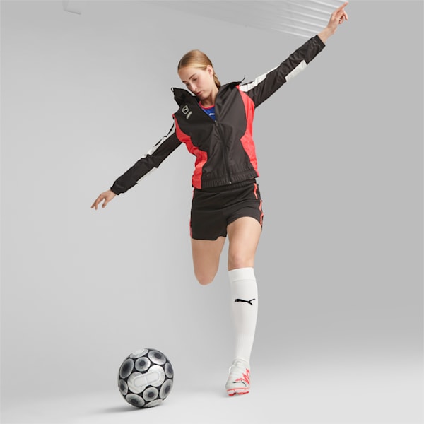 PUMA Queen Women's Football Jacket, PUMA Black-Fire Orchid-Warm White, large-ZAF
