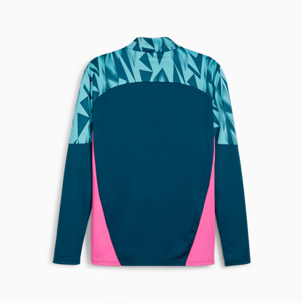 Camiseta de fútbol con cierre de 1/4 para hombre individualFINAL, Ocean Tropic-Bright Aqua, large-ARG