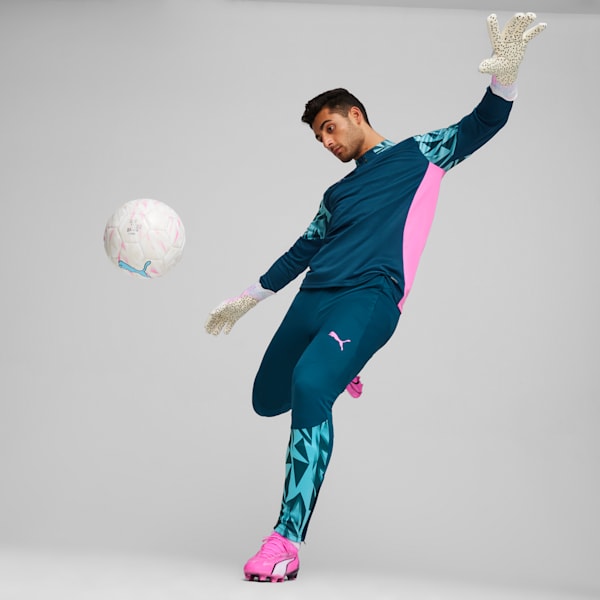 Camiseta de fútbol con cierre de 1/4 para hombre individualFINAL, Ocean Tropic-Bright Aqua, large-ARG