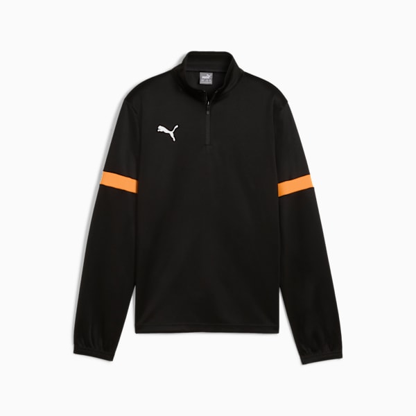Playera de fútbol con cierre individualRISE para adolescentes, PUMA Black-Heat Fire, large-MEX