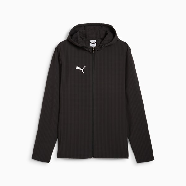 Campera de fútbol teamADDITIONS Softshell+ para hombre, PUMA Black-PUMA Silver, large-ARG