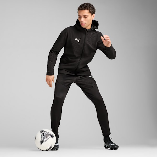 Campera de fútbol teamADDITIONS Softshell+ para hombre, PUMA Black-PUMA Silver, large-ARG