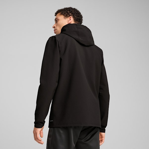 Campera de fútbol teamADDITIONS Softshell+ para hombre, PUMA Black-PUMA Silver, large-ARG
