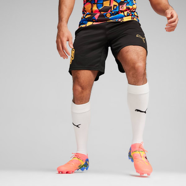 Shorts de fútbol Neymar Jr para hombre, PUMA Black-Sunset Glow, large-ARG