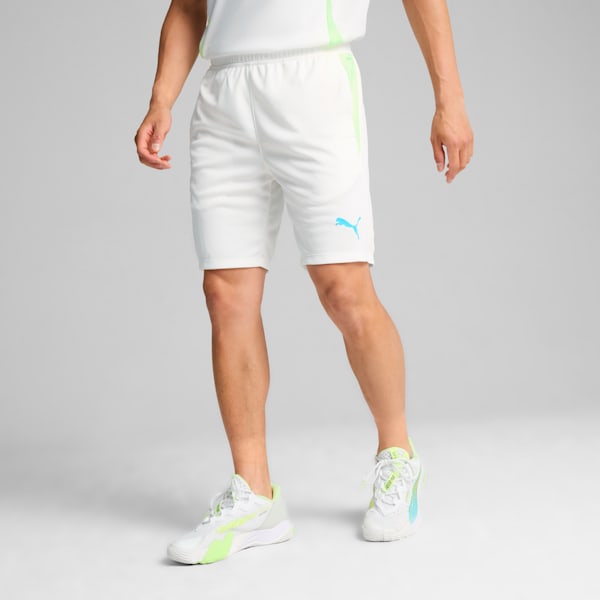 Individual Padel Men's Shorts, PUMA White-Fizzy Apple, large-MEX