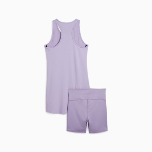 Individual Women's Padel Dress, Vivid Violet-PUMA White, large-ZAF