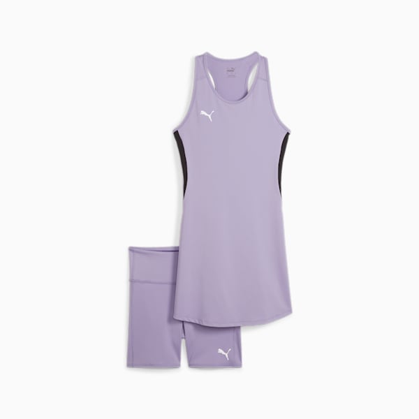 Individual Women's Padel Dress, Vivid Violet-PUMA White, large-ZAF