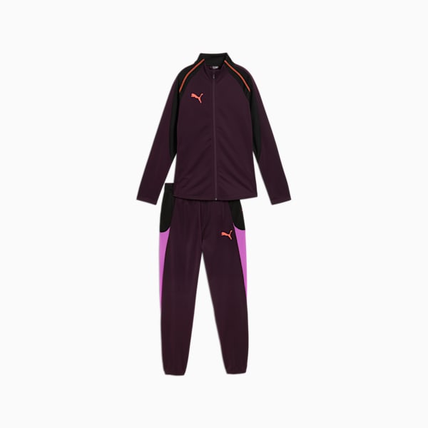 IndividualBLAZE Football Tracksuit Women, Midnight Plum-Glowing Red, large-ZAF