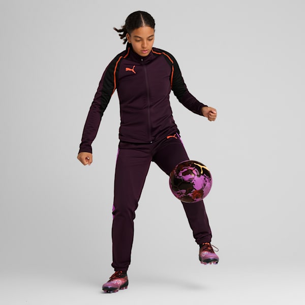IndividualBLAZE Football Tracksuit Women, Midnight Plum-Glowing Red, large-ZAF