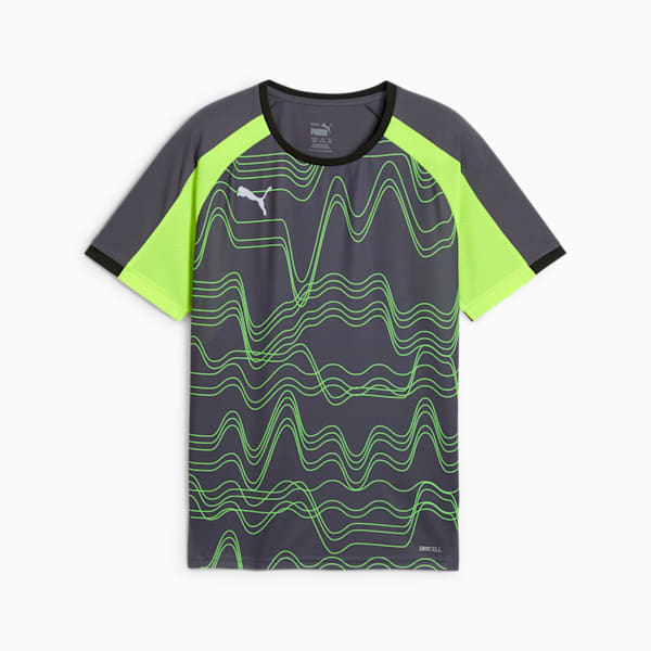Camiseta de fútbol individual con gráfico LIGA para jóvenes, Galactic Gray-Yellow Alert, large-MEX