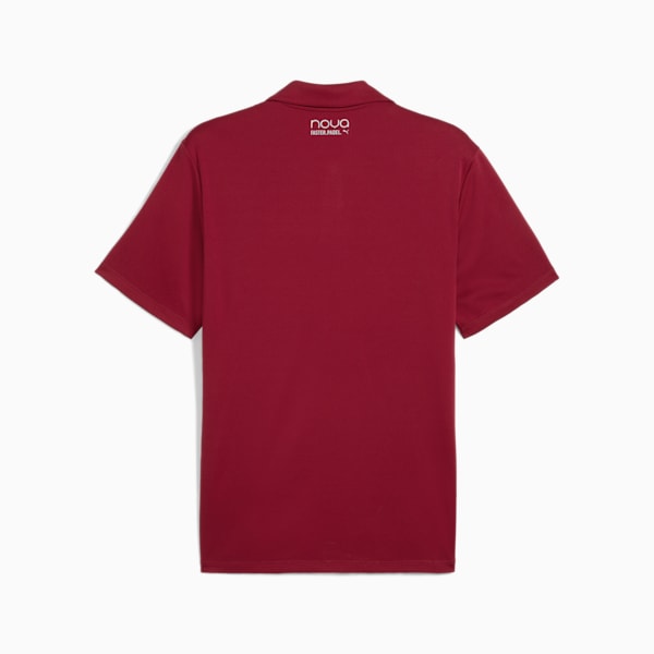 Individual Padel Polo Men, Dark Crimson-PUMA White-Glowing Red, large-ZAF