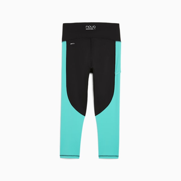 INDIVIDUAL 3/4 Padel Tights Women, PUMA Black-Aquatic-PUMA White, large-ZAF