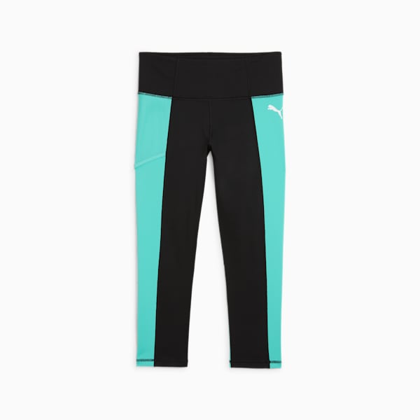 INDIVIDUAL 3/4 Padel Tights Women, PUMA Black-Aquatic-PUMA White, large-ZAF