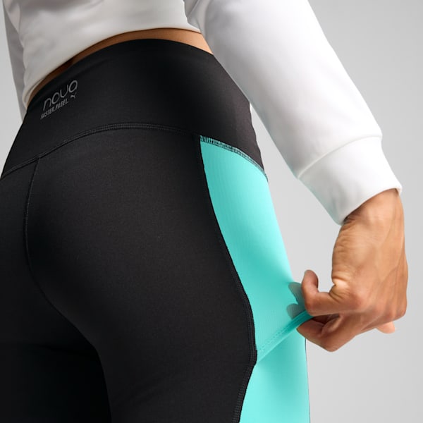 INDIVIDUAL 3/4 Padel Tights Women, PUMA Black-Aquatic-PUMA White, large-ZAF