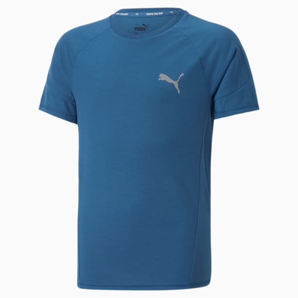 Evostripe Tee Youth, Lake Blue, large-ZAF