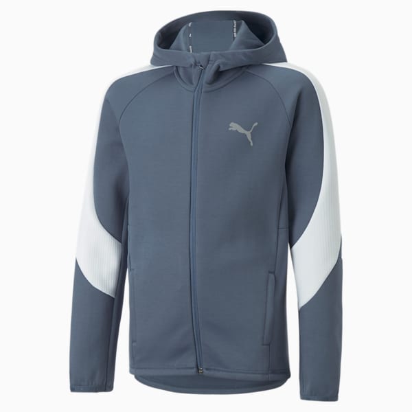 EVOSTRIPE Full-Zip Jacket Youth, Evening Sky, large-ZAF